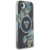 Etui Guess IML Metal Glitter Flowers     Triangle MagSafe do iPhone 16E / 17E czarny